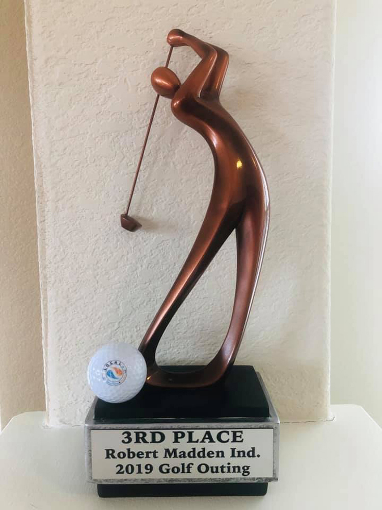A golf tournament trophy